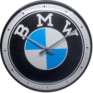 Retro Wand- Uhr BMW Logo Durchmesser: 31cm